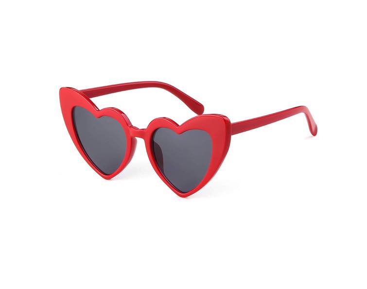 red heart shaped sunglasses