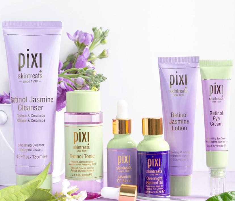 pixi beauty retinol and jasmine collection