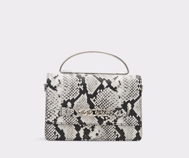 snake print handbag