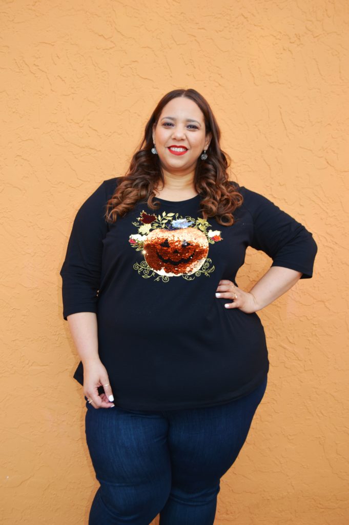 plus size halloween outfit of the day from catherines plus sizes