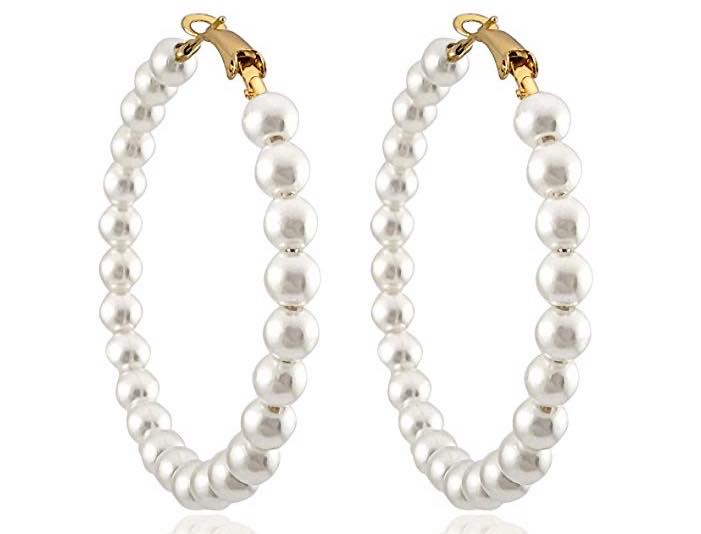 pearl hoop earrings 