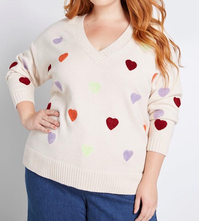 plus size Cozy for You Embroidered Sweater