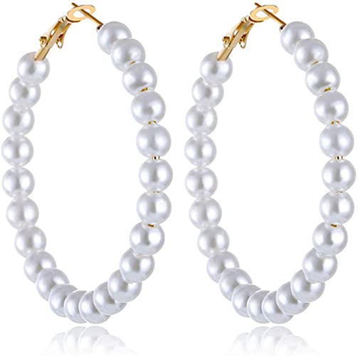 Pearl Hoop Earrings 