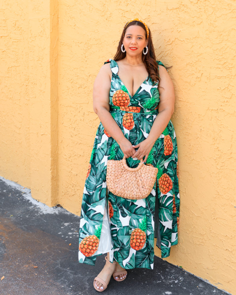 pineapple print dress