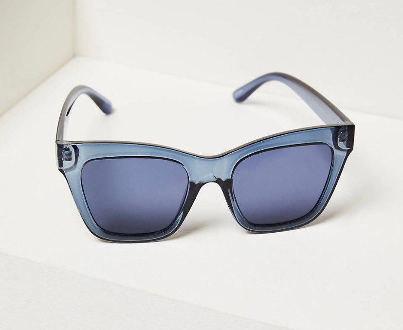 Blue Oversized Cateye Sunglasses