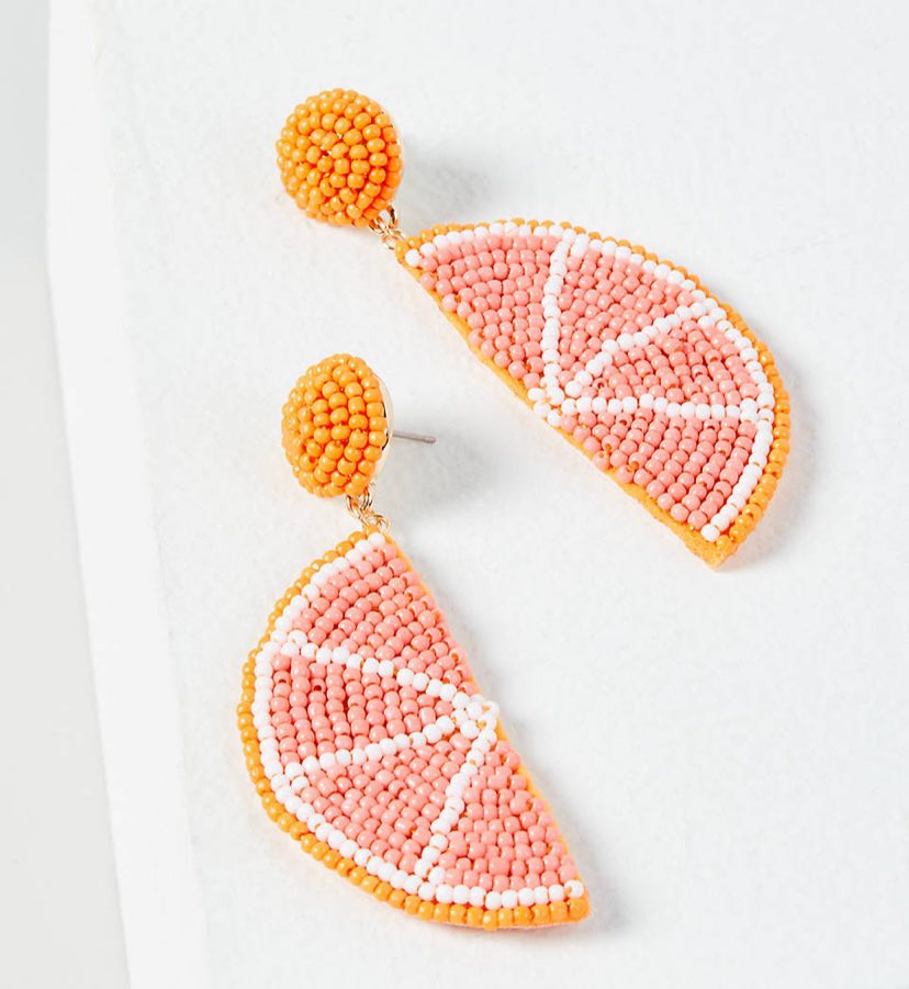 Grapefruit shaped earrings 