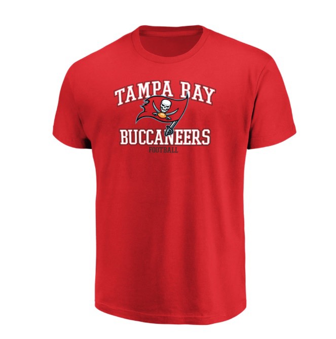 Men's Majestic Red Tampa Bay Buccaneers T-shirt