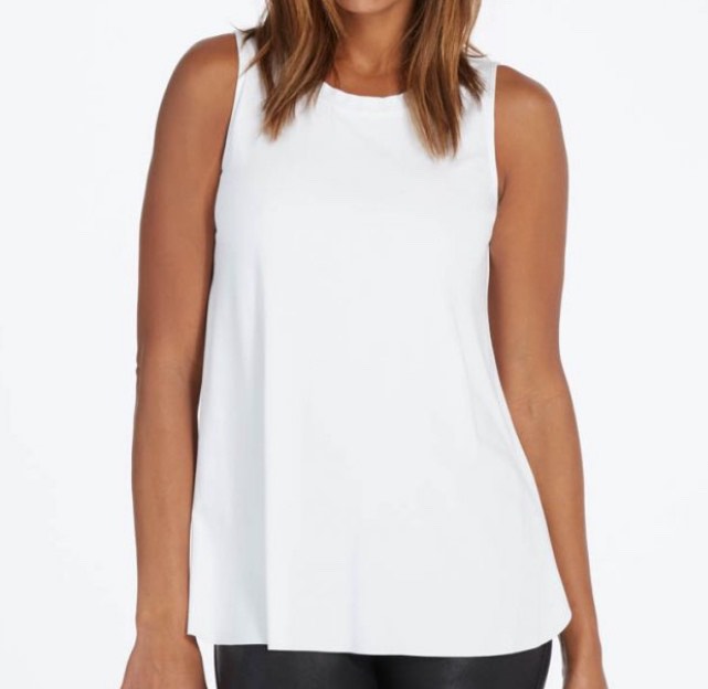 Perfect Length Tank Top in White 
