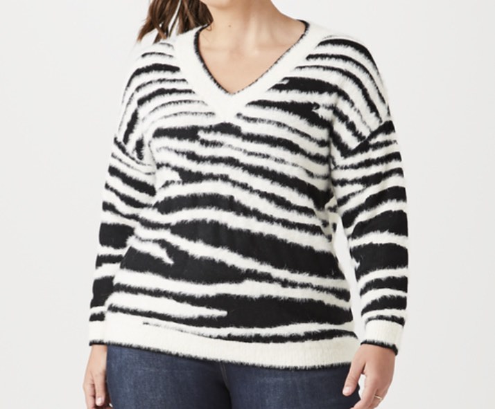 zebra print sweater