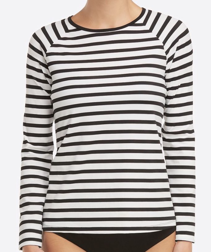 long sleeve black and white striped shirt