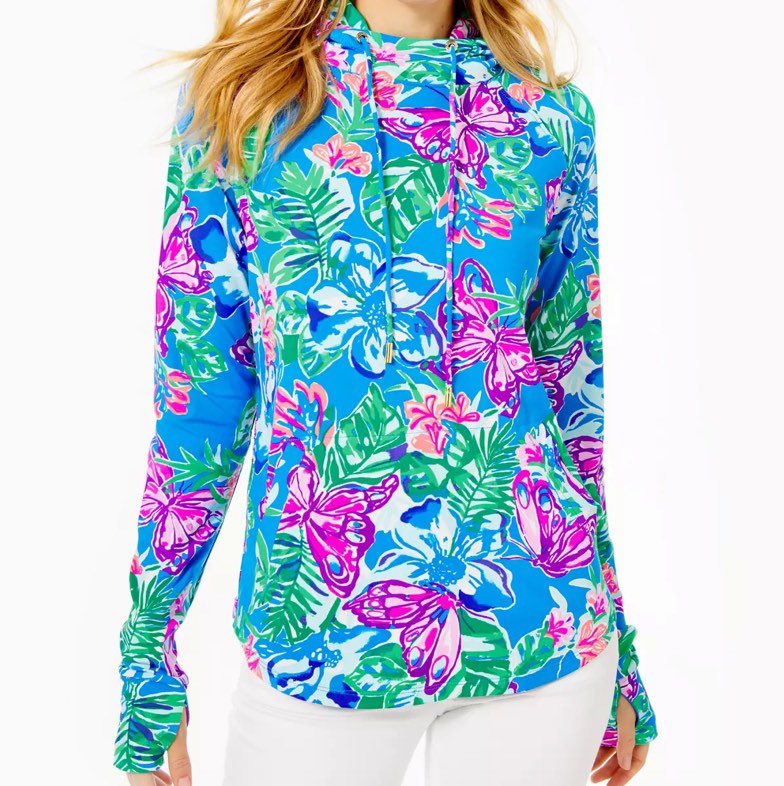 UPF 50+ ChillyLilly Lilblock Popover by lilly pulitzer activewear jacket