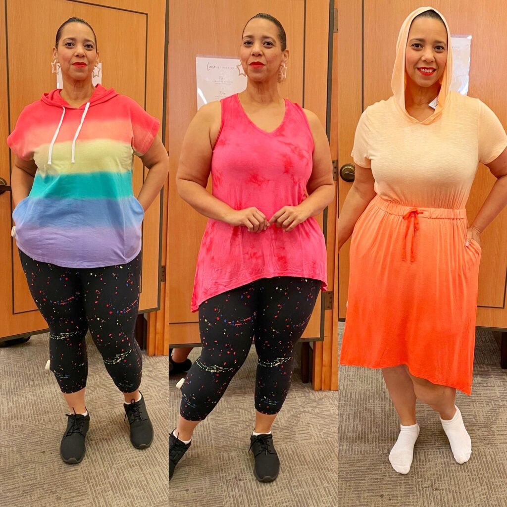 Fashion blogger Farrah Estrella trying out outfits at Lane Bryant in Tampa. Photo Estrella Fashion Report 