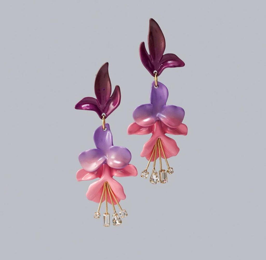 OMBRE ORCHID FLOWER EARRINGS