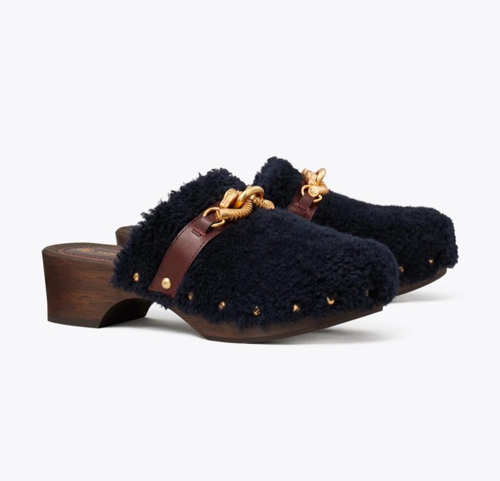 Navy and Plum Clogs