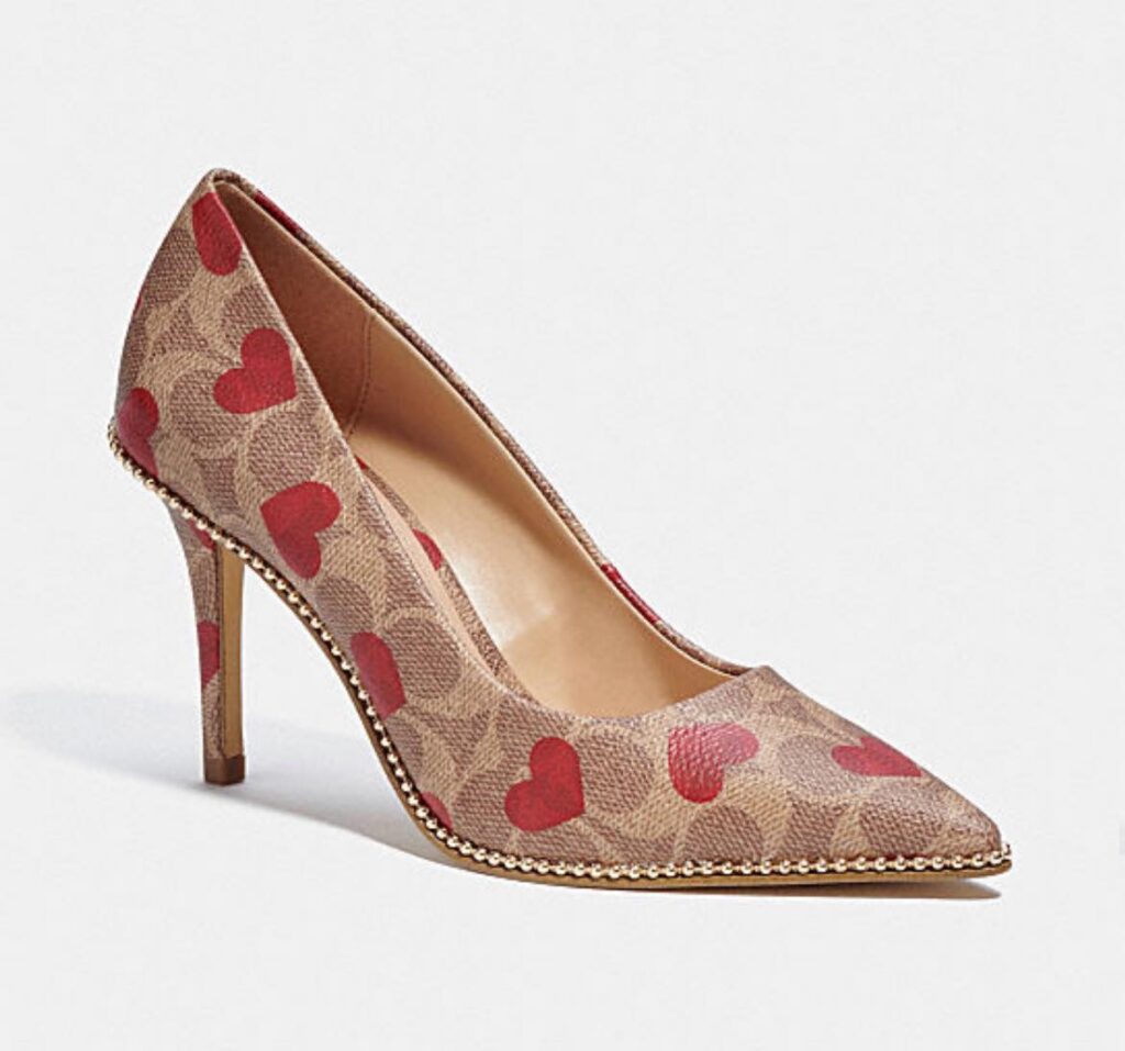 Waverly Pump With Heart Print