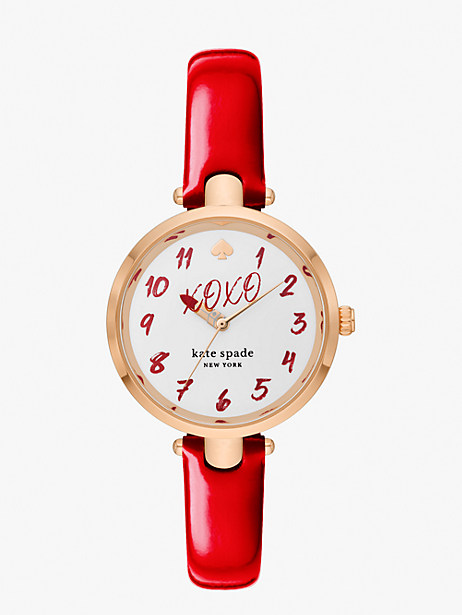 kate spade holland red patent leather watch