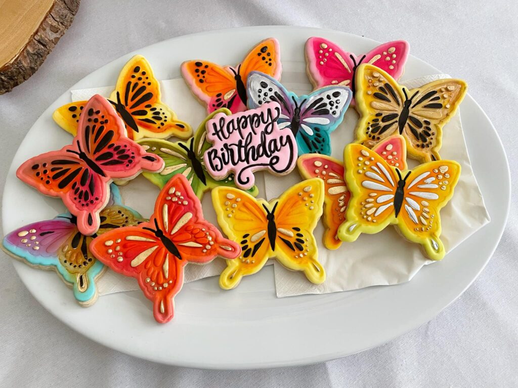 Butterfly shaped cookies by Delicias Nela from Tampa