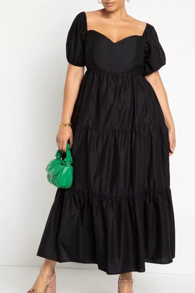 Black Off The Shoulder Dress With Cutouts