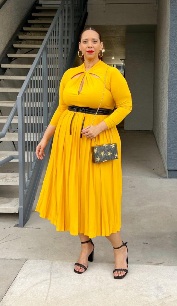 yellow dress from eloquii